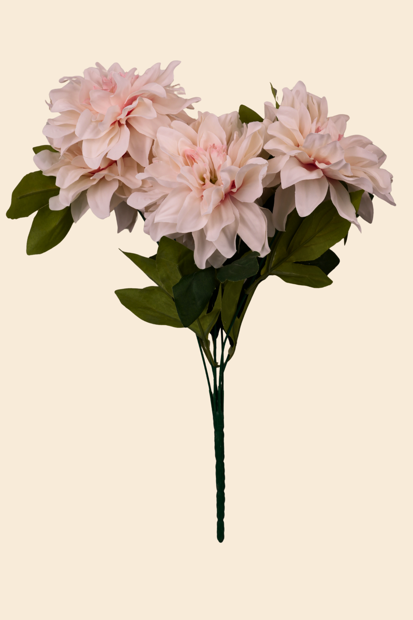 Faux Dahlia Splendid Flower Stem - Cream Pink
