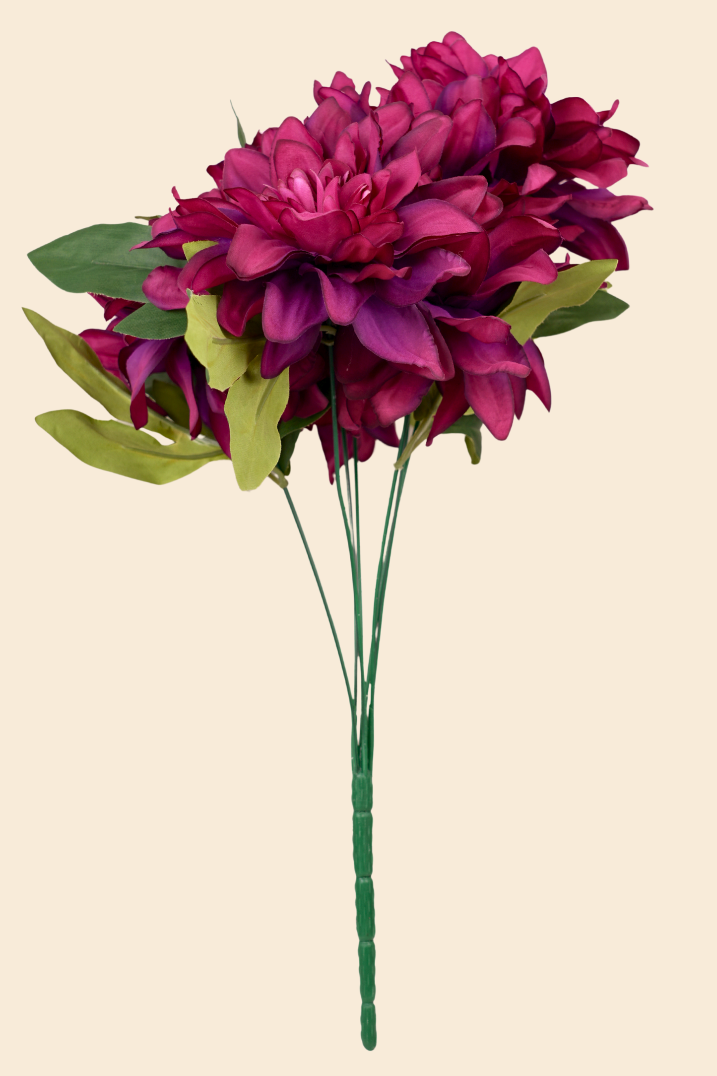 Faux Dahlia Splendid Flower Stem - Deep Purple