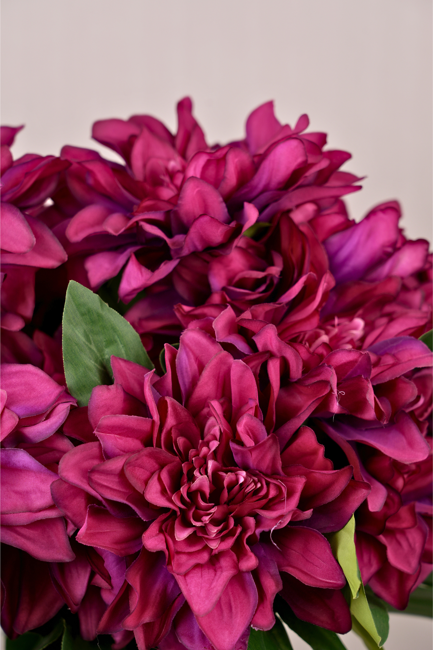 Faux Dahlia Splendid Flower Stem - Deep Purple