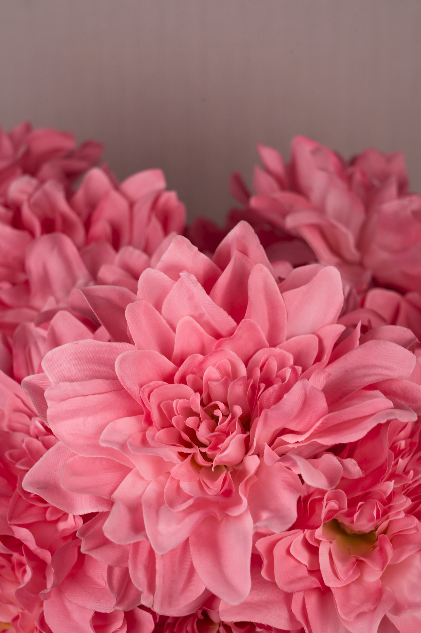 Faux Dahlia Splendid Flower Stem - Peach Pink