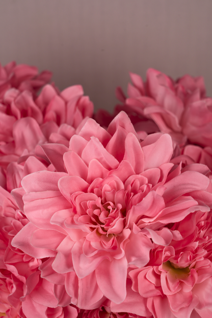 Faux Dahlia Splendid Flower Stem - Peach Pink