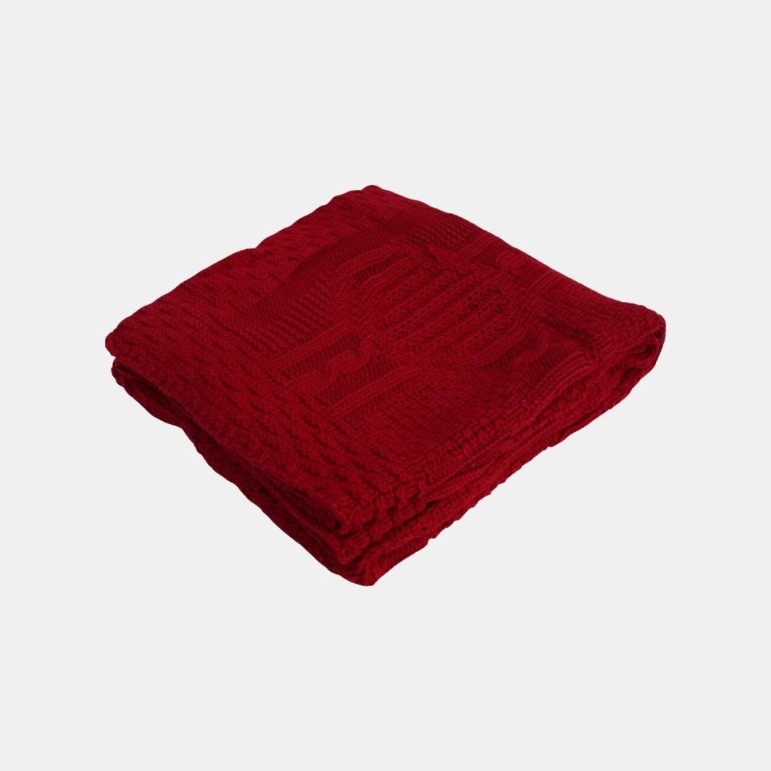 Classic Diamond Pale Pink Cotton Knitted Throw Blanket (50 in x 66 in)