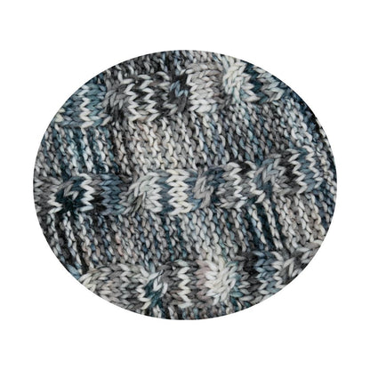Classic Dye Stone & Natural Cotton Knitted Throw Blanket (50 in x 66 in)