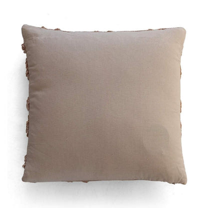 Ollie Blush Pink Cotton Knitted Decorative Cushion Cover (18 in x 18 in)